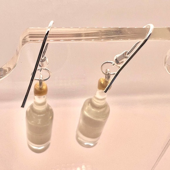 Tito’s Vodka Earrings - Alcohol Bottle Earrings - New Years Party Earrings - Picture 5 of 10